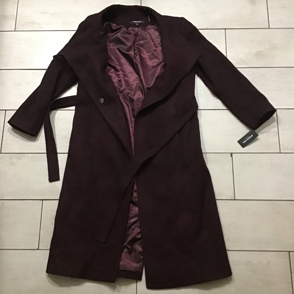 Kenneth Cole Burgundy Coat